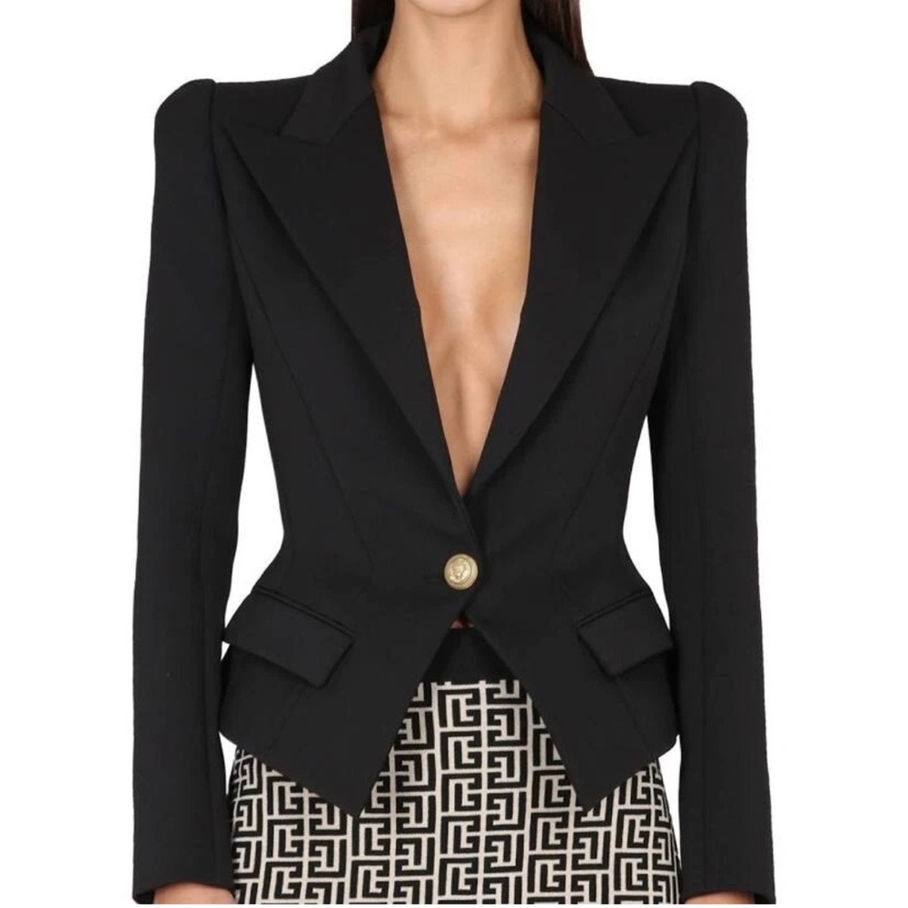 Balmain Blazer- Flap pockets Single-breasted Blazer